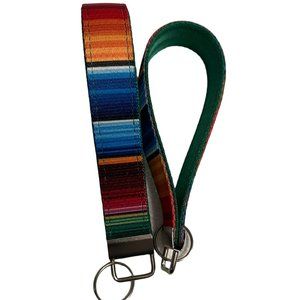 Serape Loop Wrist Key Fob– Green Lined